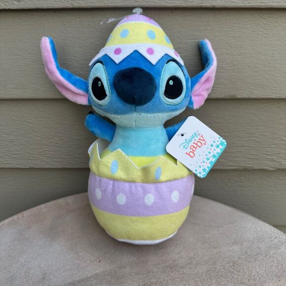 Stitch Easter Bunny in Egg Ears Are Rustling Pastel NWT Soft Plush Disney Baby - Picture 10 of 10